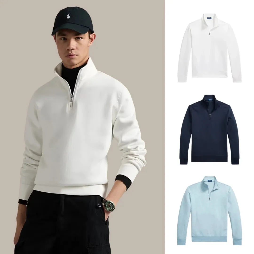 Kaufen Sie 1, erhalten Sie 3 – Bluse mit Verschluss Zafine Weiß • Aviatorblau • Heideblau S 