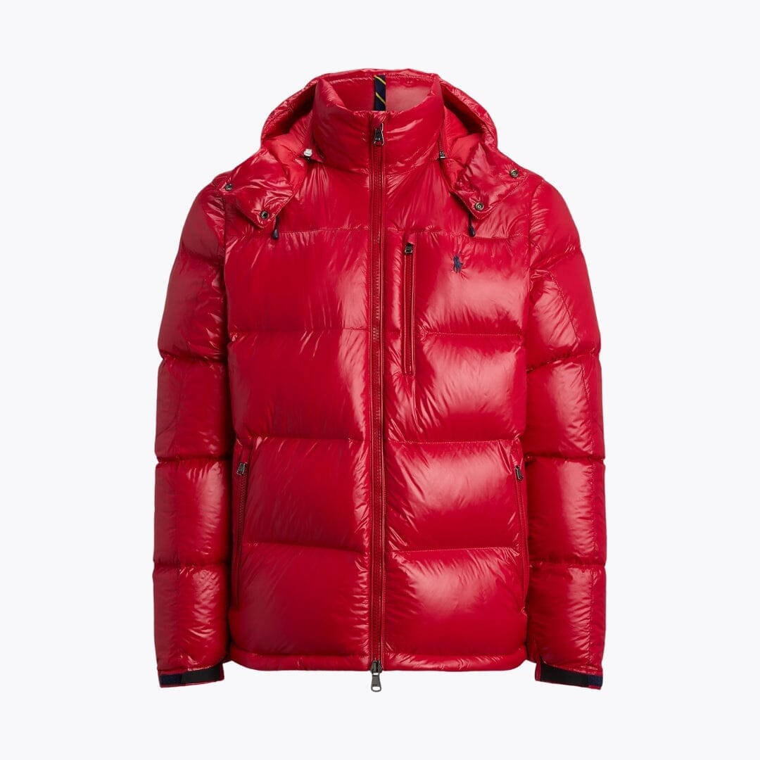 RL Gorham Glossed Down Jacket Ralph Lauren Luxvian Red Glossy S 