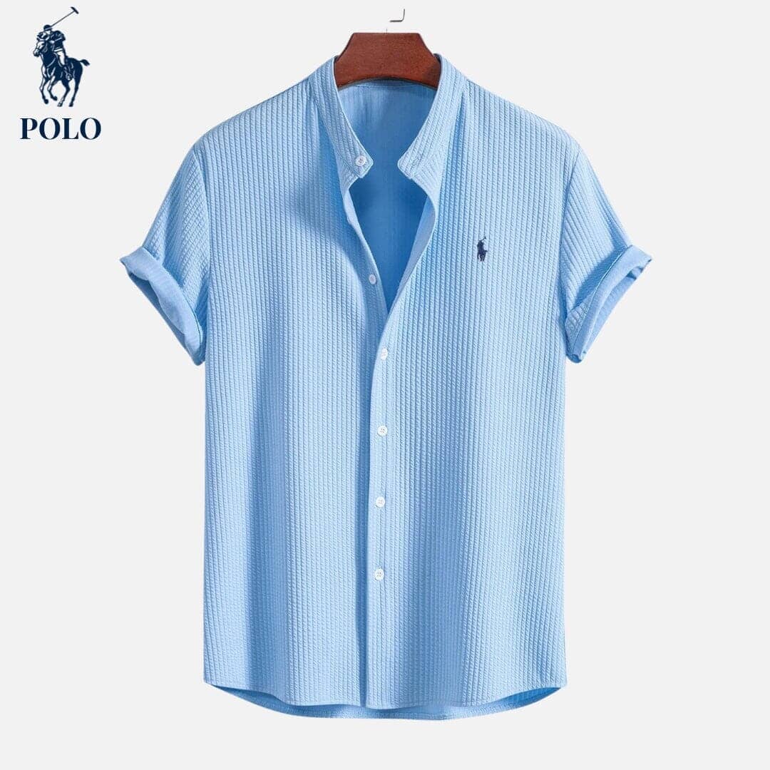 RL Polo Hampton Collar Shirt Ralph Lauren Luxvian Light Blue S 