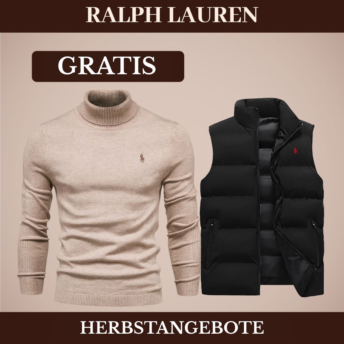 RL Weste + Gratis-Pullover (LAGERRÄUMUNG) Ralph Lauren Luxvian 